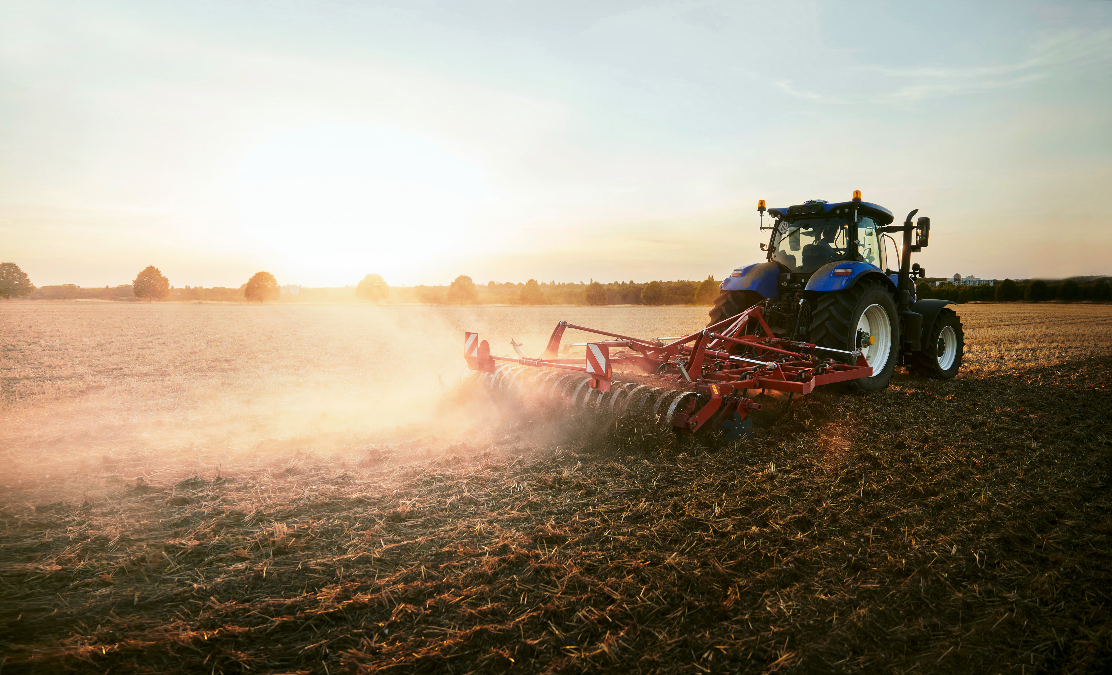 Agricultural machine in the field